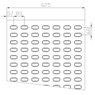 Lochblech Stahl-blank 7-Loch 2500x625x3