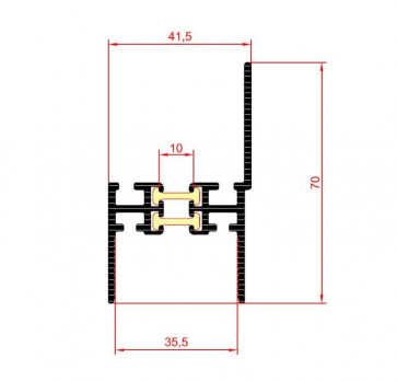Türprofil 35mm eloxiert