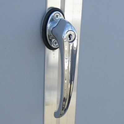 Türgriff mit Schloss, verchromt (6320510) Ersatzteil f. PKW Anhänger