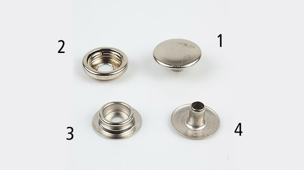 Druckknopf Messing vernickelt (6950110) Ersatzteil f. PKW ...
