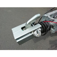 Kastenschloss mit Riegel, Diskusschloss und Schlossschutz