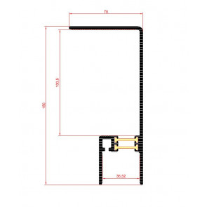 Kofferbau-Profil 35 x 100 eloxiert
