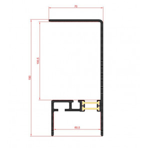 Kofferbau-Profil 60 x 100 eloxiert