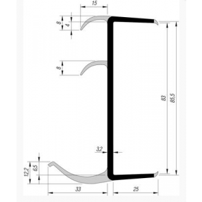 PVC- Profil 86mm 5570860 wm meyer