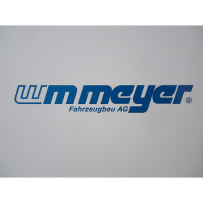 Aufkleber "WM Meyer" blau 395x60mm