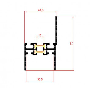 Türprofil 35mm eloxiert